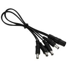 DC 1 до 4 Мощность Разделение тер кабель для видеонаблюдения Камера безопасности DVR 5.5*2.1 мм