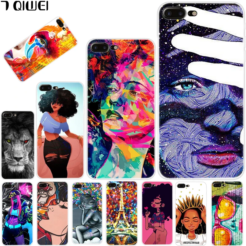 

For iPhone 7 Plus Case 5.5 '' Soft TPU Silicone Back Cover for Apple iPhone 7 Plus Case Modern Fashion for iPhone 8 Plus 8Plus