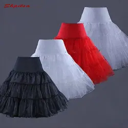 Черный, красный, белый, синий цвет тюль короткая юбка лолита Нижняя юбка для кринолин для свадебного платья девушка женщина обруч юбка