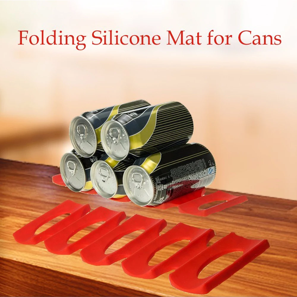YIBO Silicone Folding Wine Bottle Rack Storage Box Can Fridge Mat