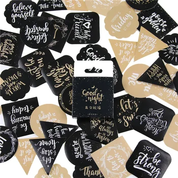 

45 Pcs/pack Cute English Blessing Decorative Stickers Adhesive Stickers DIY Decoration Craft Scrapbooking Stickers Gift Statione