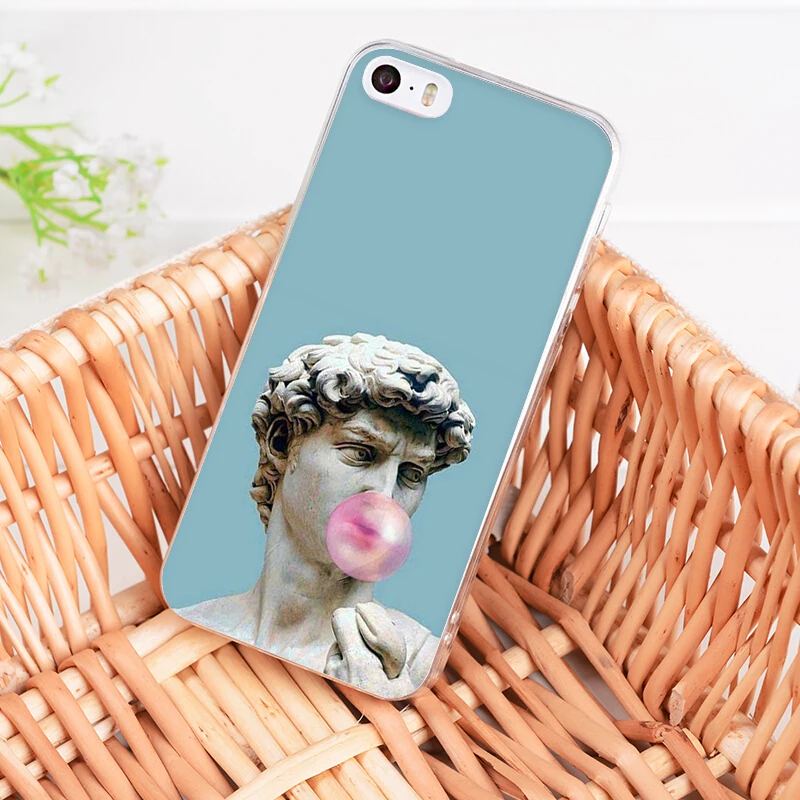 MaiYaCa Vintage Art David Statue illustration Transparent Phone Cover Case for Apple iPhone 8 7 6 6S Plus X 5 5S SE XS XR XSMAX