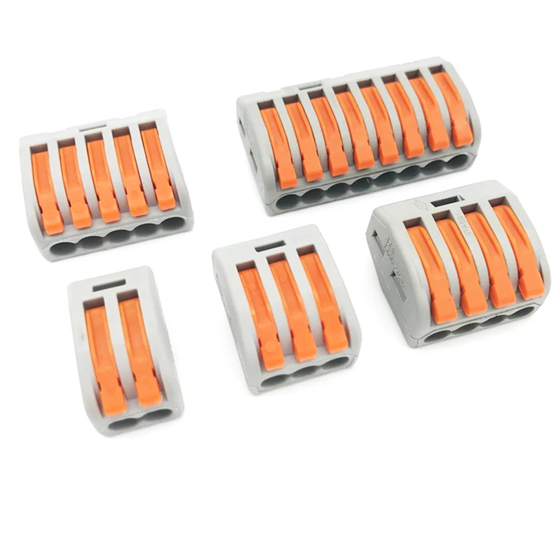 

WAGO Type 222-412/413/414 Compact Wire Wiring Connector Conductor Terminal Block With Lever 0.08-2.5mm Fast Wire Connectors
