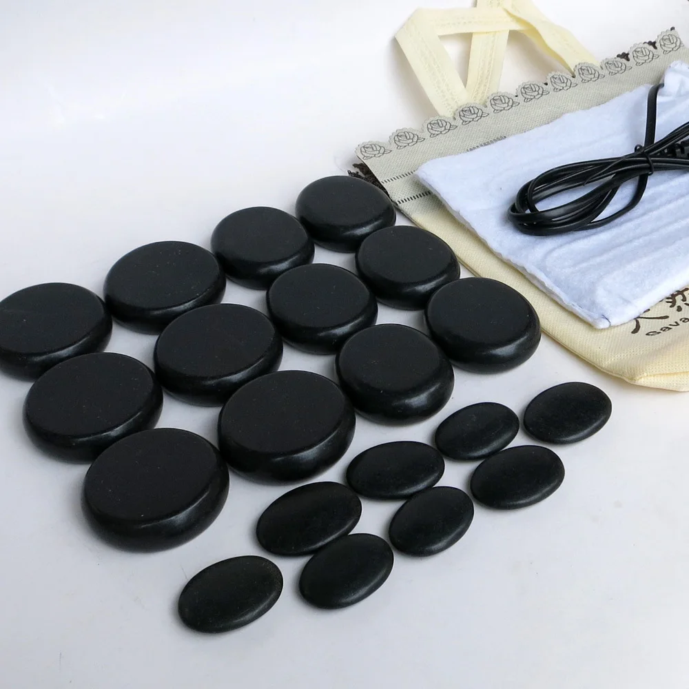 

New! 20pcs/set Hot stone SE pendant set Beauty Salon SPA with heater bag