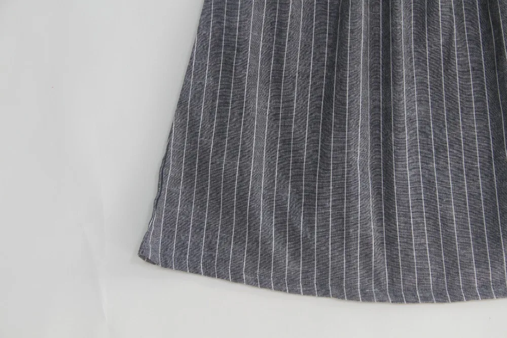 2019 New Casual Girls Dresses Cute Teen Stripes Dress Cotton Korean Children Clothing Summer Kids Clothes For Girls 4 to 15 Year (20)