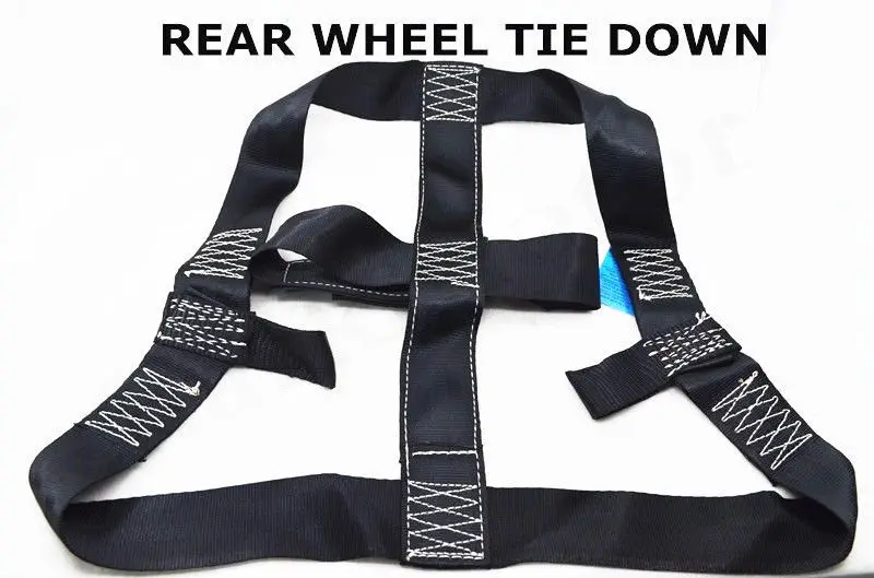 

Motorcycle Rear Wheel Tie-down Strap Transport Bar Tie Down Black Hassle-freeWay to Secure Motorcycles