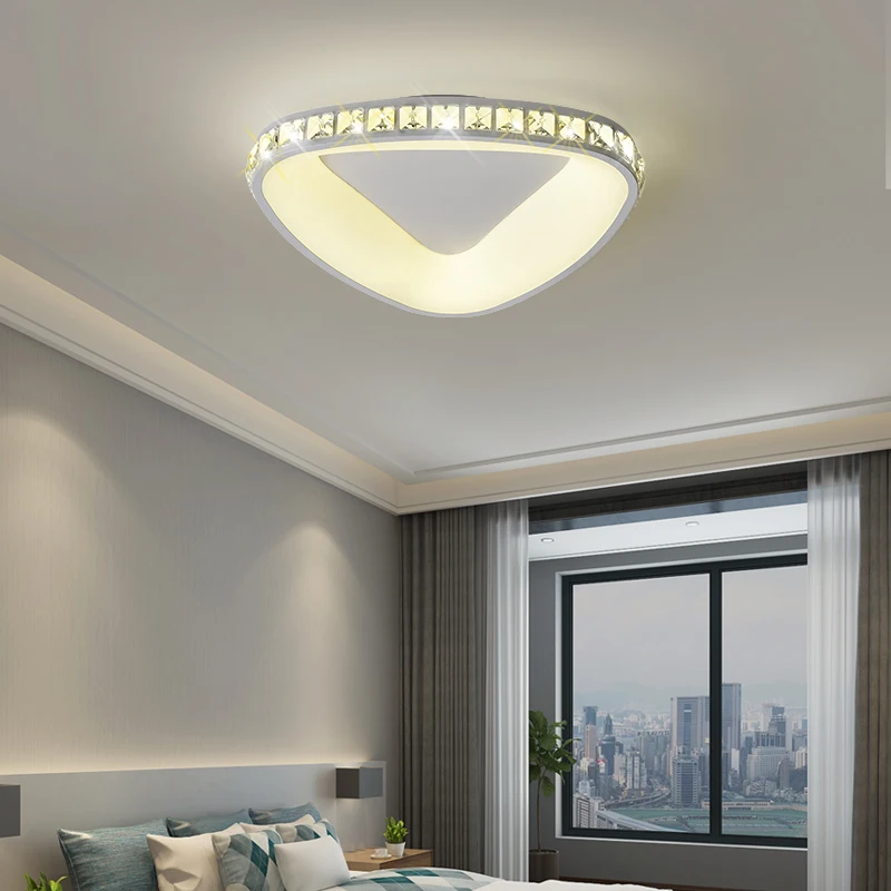 

Minimalist iron+Crystal art modern led ceiling lights for bedroom kidsroom Living room indoor lampada led ceiling lamp Fixture