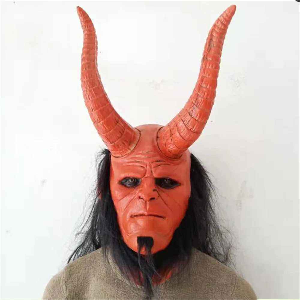 Косплей Hellboy латексная маска перчатки Hellboy: Rise of the Blood Queen реквизит Хэллоуин ужас
