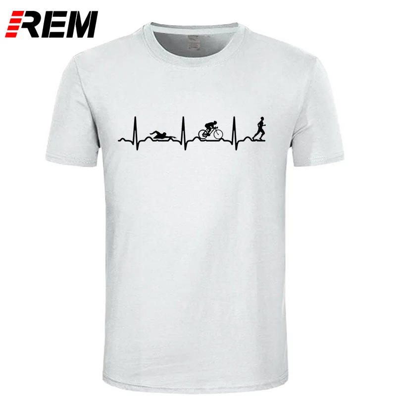 REM, летняя модная мужская футболка, Триатлон, сердцебиение, любовь, футболка, короткий рукав, хлопковая футболка, топы, тройник, футболки