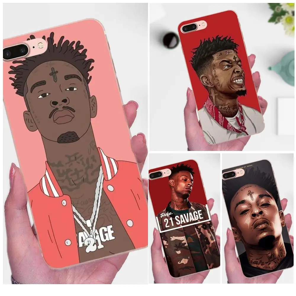 Супер звезда 21 Savage высококачественный Классический чехол для телефона Xiaomi Redmi Note