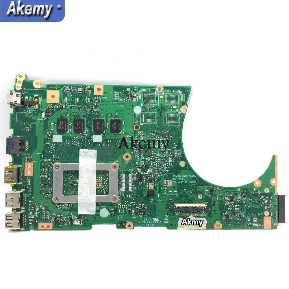 AK S551LA материнская плата для ноутбука For Asus S551LB S551LN S551L R553L S551 тест оригинальная 4G RAM