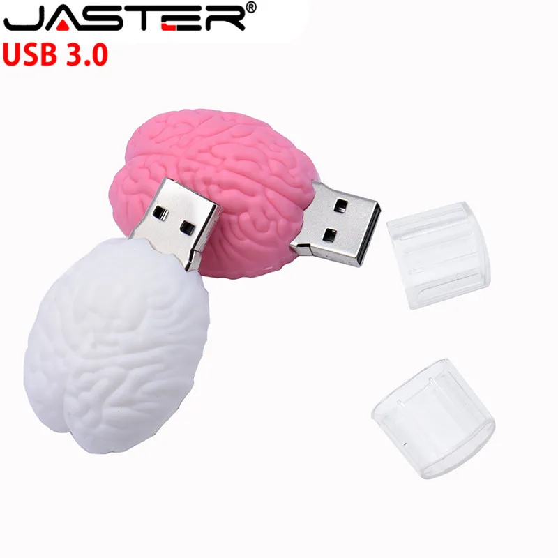 JASTER USB 3,0 мультяшный флеш-накопитель Тип мозга usb 4 ГБ 8 ГБ 16 ГБ 32 ГБ 64 ГБ 128 ГБ флеш-память подарок на день рождения