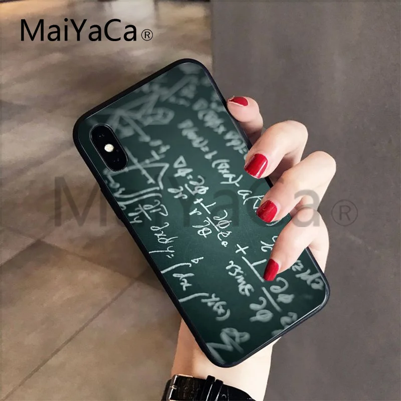 MaiYaCa Mathematical Formula Soft Phone Accessories Cover Case For iphone 8 8plus and 7 7plus 6s 6s Plus 6 6plus 5s Cellphones