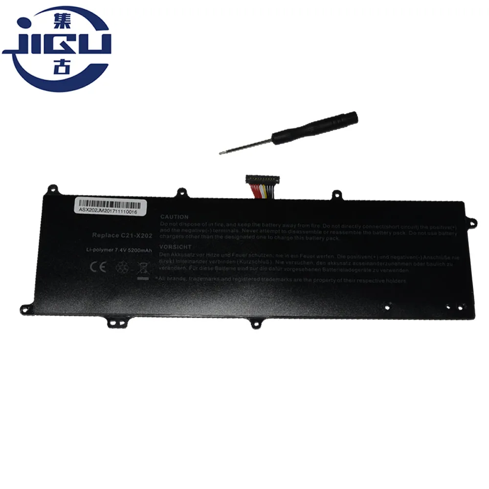 JIGU C21-X202 Laptop Battery X201E S200L3217E For ASUS S200LI236 For VivoBook X202E-CT006H S200 X201x Series ARM X202E-3E S200E