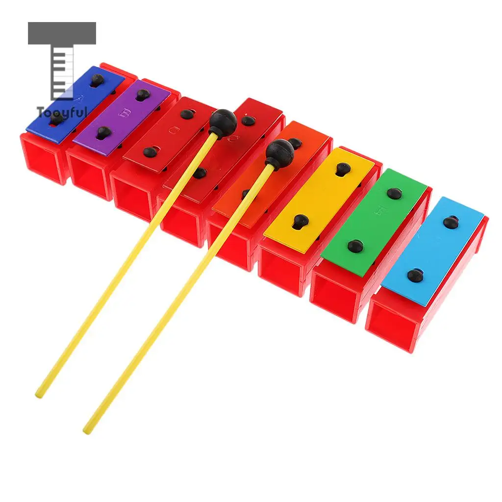 MagiDeal 1 Set 8 Tones Polychrome Xylophone Glockenspiel DIY Sound Brick Rhythm Toys for Children Music Enlightenment Toys
