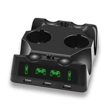 Зарядная док-станция для PS4 playstation MOVE VR контроллер 4 порта подставка держатель база для PS4 PS MOVE VR контроллер