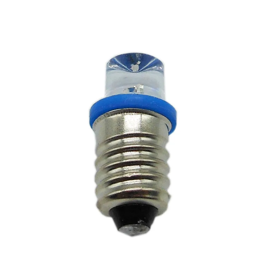 E10 винтовой светодиодный светильник с бусинами, индикаторная лампа 3 в 3,8 в 4,5 в 8 в, студенческий экспериментальный маленький светильник с шариком - Испускаемый цвет: Blue-10pcs