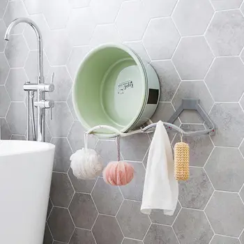 

Washbasin rack with hole-free wall hanging toilet basin receptacle rack bathroom rack washroom rack