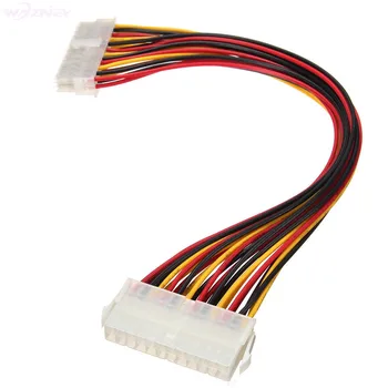 

400pcs ATX 24 Pin Male to 24 Pin 24pin Female Power Supply Extension Cable Internal PC PSU TW Power Lead Connector Wire 30CM