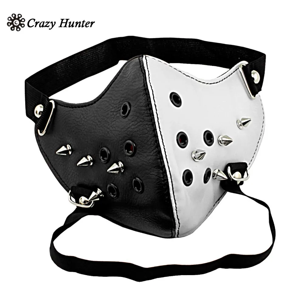 

Steam Punk Black&White Mask Masquerade Costume Halloween Biker Rock Goth