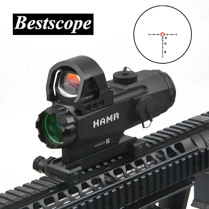 

HAMR 4X24mm Rifle Scope Magnifier Riflescope Night Hunting Scopes Tactical Sniper Rifle Scope Air Gun Optic Scope