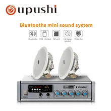 Домашняя система объемного звучания 40 Вт bluetooth мини-усилитель 6,5 дюймов полный спектр потолочных динамиков oupushi аудио цифровой усилитель колонки на крыше