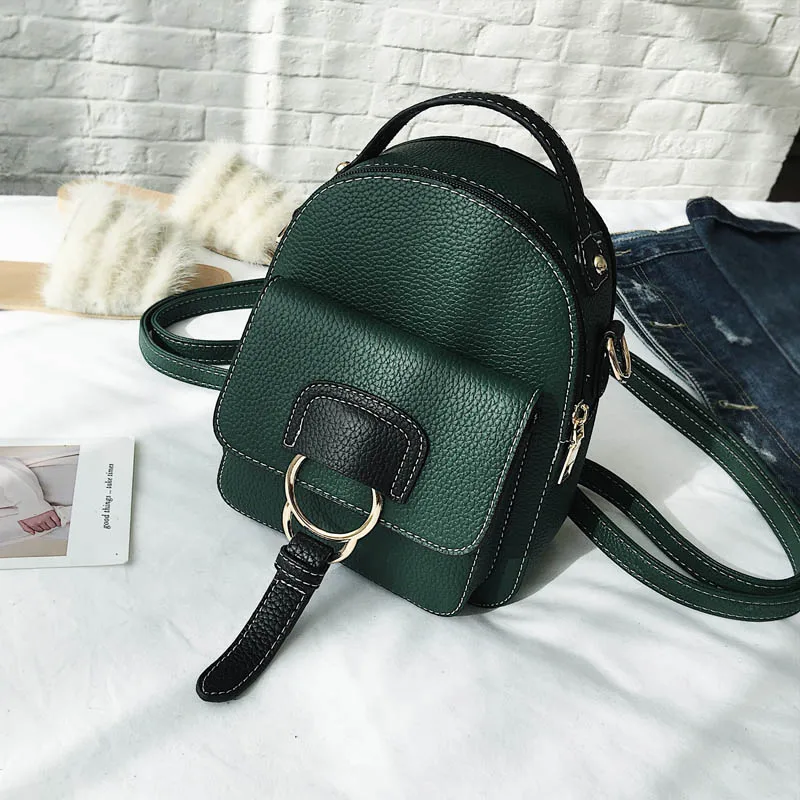 

Women PU Leather Backpac Mini Cute Teenage Students Girls Small Double Shoulder Bags MSJ99