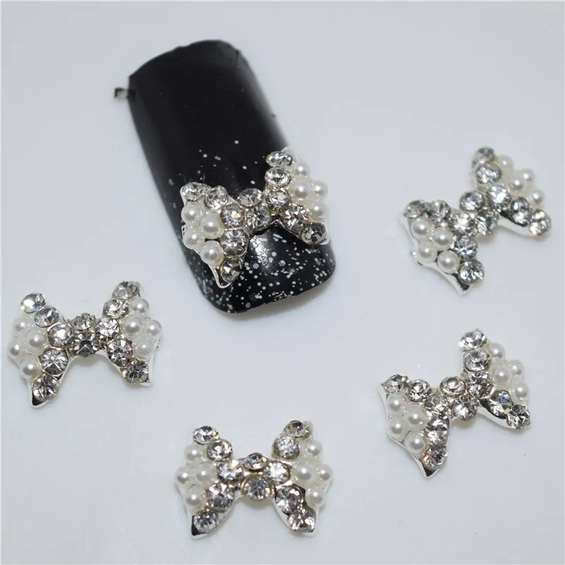 10 шт черный череп 3D дизайн ногтей украшения, сплав ногтей Подвески, ногти Стразы для ногтей#198 - Цвет: Красный