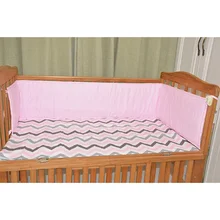 Buy Baby bedding (1pcs bumper only)Breathable Cotton Linen Baby Crib Bumpers For Newborn Infant Cot Protector 200cm Length Free Shipping