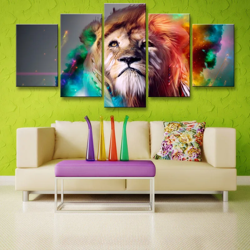 painting & calligraphy print lion canvas poster wall art living room restaurant Bedroom Decorative paintings DWZI-001 (2)