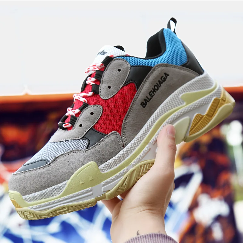 

Men Off Casual White Dad Sneakers Hip Hop Male Autumn Students Walking Kanye chunky sneakers Tenis Masculino Adulto 500