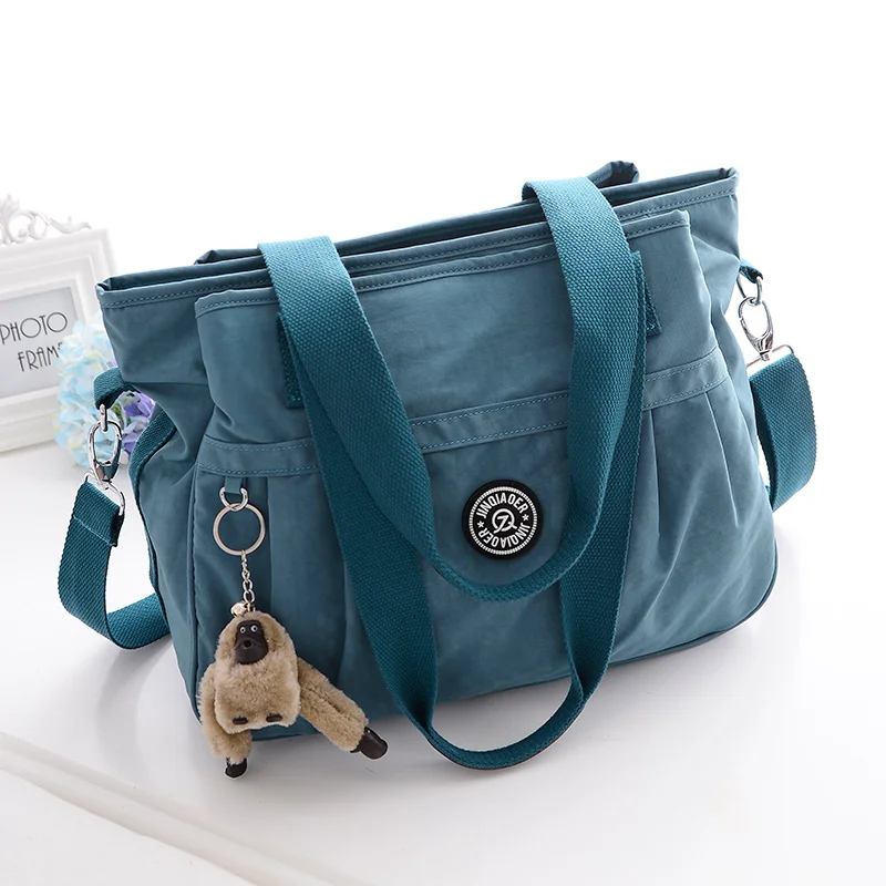 Женская сумка-мессенджер, винтажная, для путешествий, модная, Дамская, водонепроницаемая, одноцветная, нейлон, сумки через плечо, Bolsas Femininas, женские сумки на плечо - Цвет: Smoky Grey