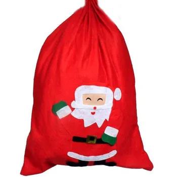 

Hot sale Christmas Day Decoration Santa Large Sack Stocking Big Gift bags HO HO Christmas Santa Claus Xmas Gifts
