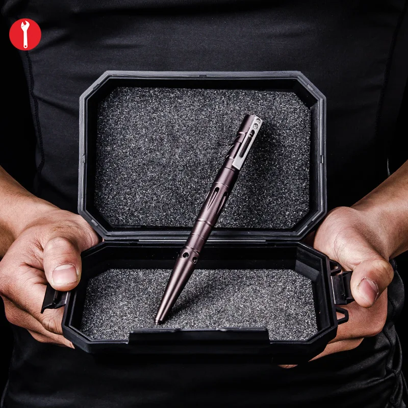 

Aircraft Aluminum Tactical Pen Tools with Tungsten Steel Glass Breaker for Women Survival without Retail Package
