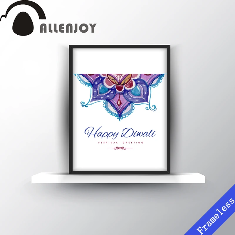 Happy Diwali Flower festival холст художественный принт постер настенные картины картина
