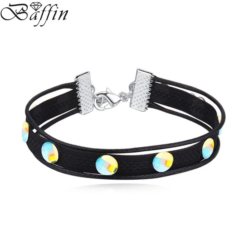 

2017 Crystal From Austria Vintage Wrap Bracelets Bangles Luxury Quality Rope Chain Jewelry For Women&Girls Gift
