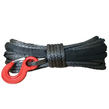 

Factory direct sale 10mm x 28m synthetic winch rope with hook