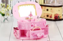 Girls Ballet Dance Music Jewelry Box & Portable Make up Box Fashion Childrens Gift Valentine’s day gift