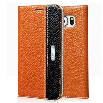 

Wangcangli brand phone caseColor matching litchi pattern flip For iPhone X cell phone package All handmade custom