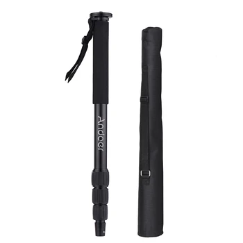 

Andoer Aluminum Alloy 4-Section Telescopic Photography Monopod Portable Unipod Holder 3/8Inch Screw Mounts Bracket camera tripod