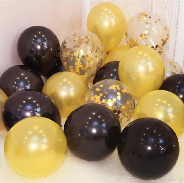 40 P/lots прозрачные воздушные шары золотые конфетти из фольги прозрачные воздушные шары счастливый день рождения, детский душ Свадебные украшения для вечеринок - Цвет: 40p