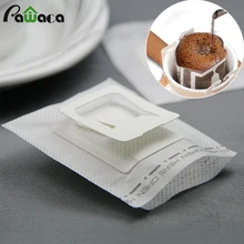 50 шт./лот, подвесной капельный фильтр для кофе, бумажные пакеты, держатель для стаканов, бумажный фильтр для кофе, чая, кофеварки для путешествий/дома/офиса