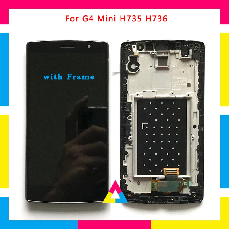 

5pcs/lot LCD Display Screen With Touch Screen Digitizer Assembly For LG G4 Mini H735 H736 Black No Frame or with Frame