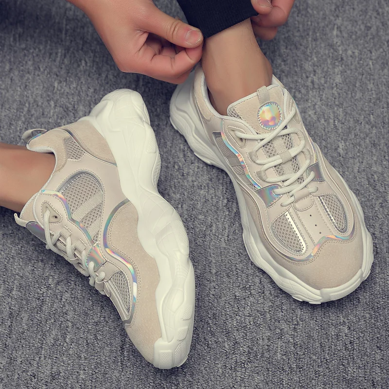

Men's shoes summer 2019 new fashion trend sneakers casual running fashion men's shoes with increased daddy shoes
