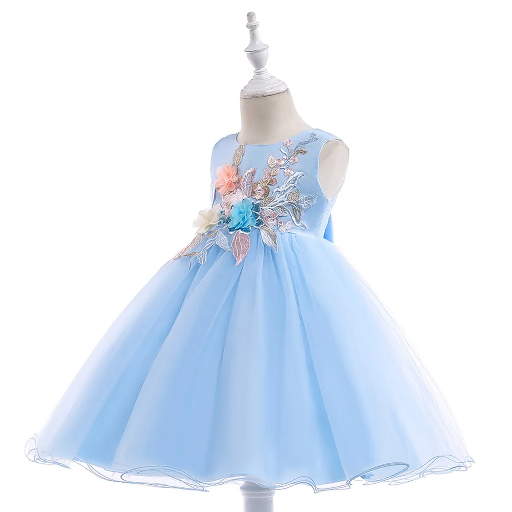 Милое бальное платье принцессы без рукавов с круглым вырезом для девочек; вечерние платья для причастия для девочек