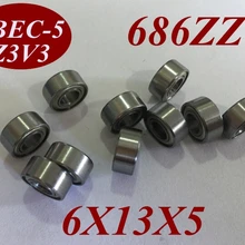 5 шт. 686Z 686ZZ 686 ZZ 686-Z 686-ZZ 6X13X5 мм 6*13*5 мм миниатюрный радиальный шарикоподшипник для NSK FAG NTN SKF KOYO машины