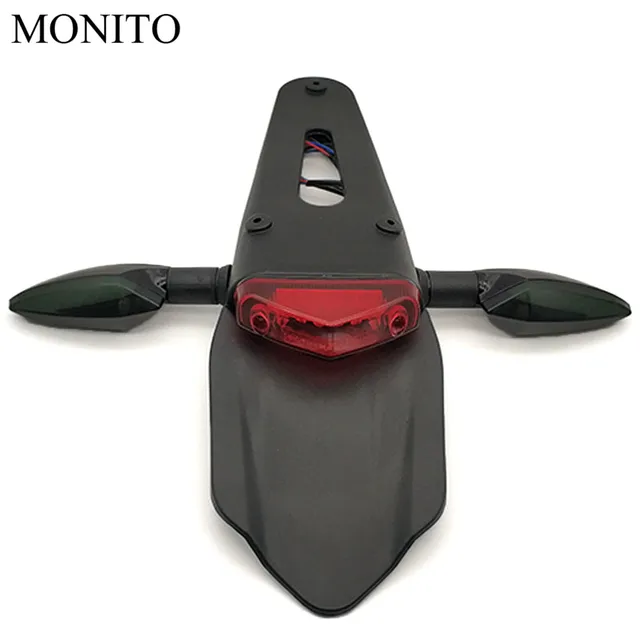 Motorcycle TailLight Dirt Bike Rear Fender Brake Stop LED Tail Light