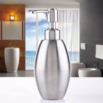 

350ml Stainless steel soap dispenser Empty lotion bottles pump foam scrub Free shipping