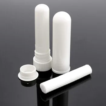 

10 PCS Blank Nasal Inhaler Empty Aromatherapy Oil Nasal Inhaler Tubes Complete Sticks With Cotton core