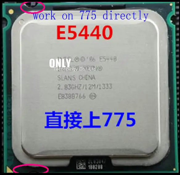 E5440 2,83 GHz/12 M/1333 Mhz/cpu равный LGA775 Core 2 Quad Q9550 cpu, работает на материнской плате LGA775 без адаптера